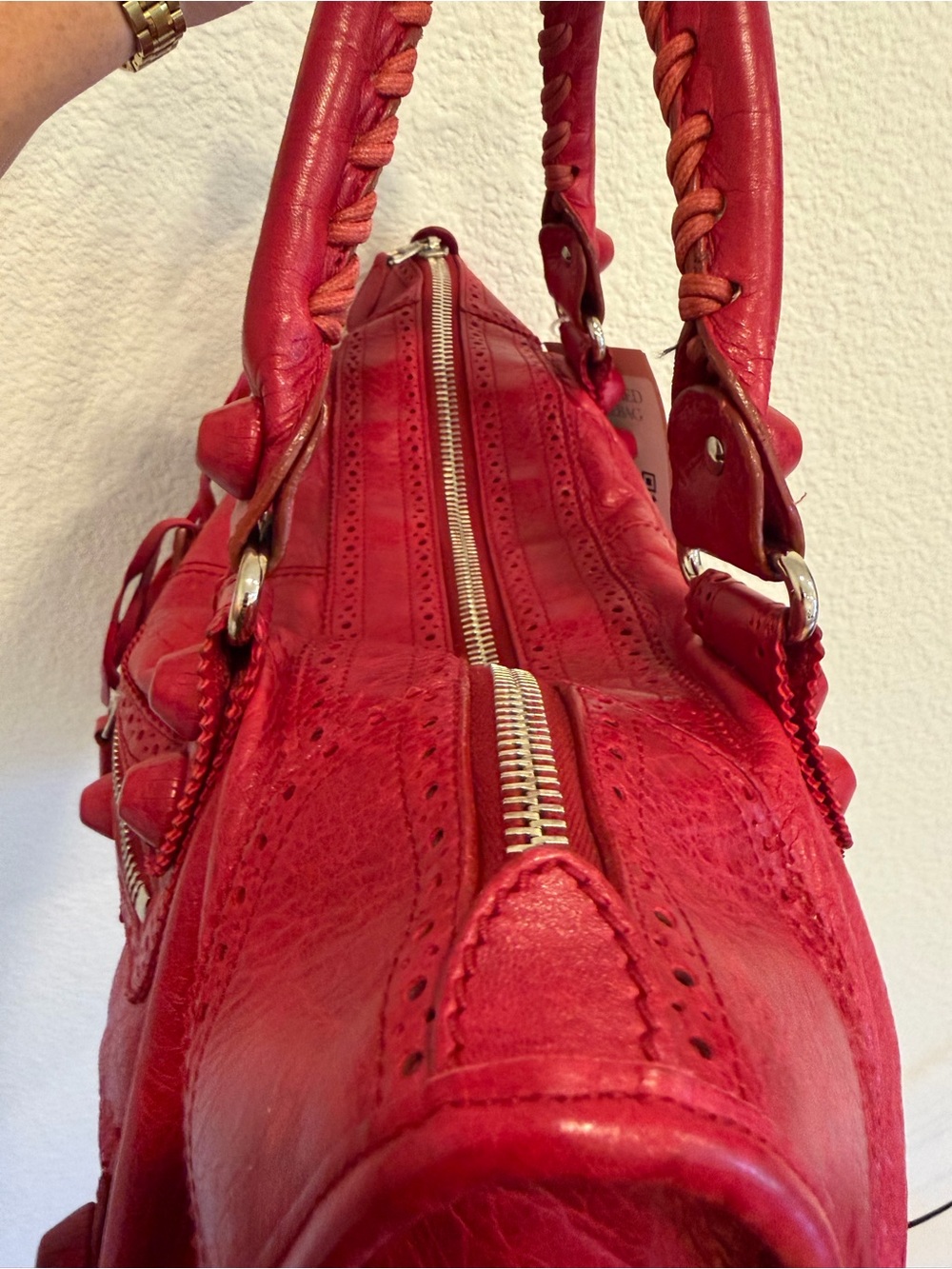 Balenciaga Citybag Giant Brogues Work Crimson red Vintage Y2K - Picture 6 of 13